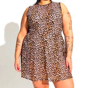 Torrid 3x NWT leopard print swim dress